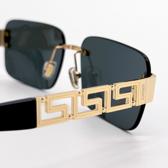 NEW VERSACE SUNGLASSES VE2298 1002/87 GOLD/GRAY WOMEN EYEWEAR VE2298 100287 main image 8